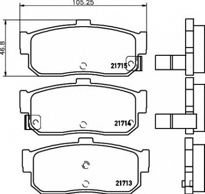 HELLA PAGID 8db355016561 -  Комплект тормозных колодок, дисковый тормоз
